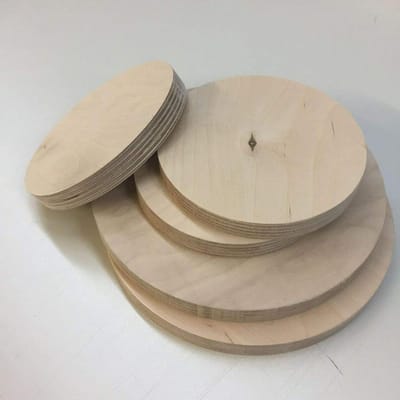 Houten schijf rond - Multiplex plaat - Hobby project - Weerbestendig verlijmd - Ø 200mm - Natuurlijk hout