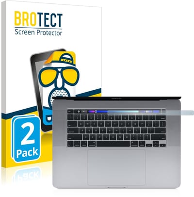 BROTECT - Screenprotector voor Apple MacBook Pro 16" 2019 (ALLEEN Touch Bar) - Folie Beschermfolie matte 2 Stuks