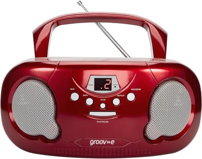 Draagbare CD-speler met AM/FM Radio en Hoofdtelefoon Aansluiting - Rood