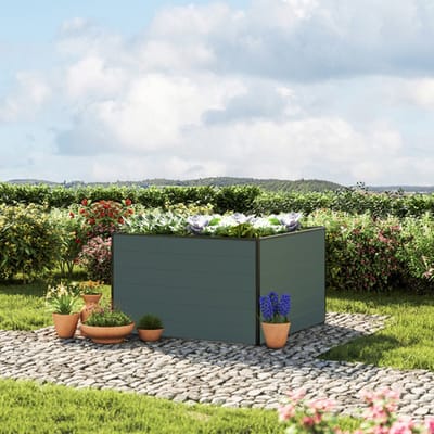 119 x 119 x 77 cm Moestuinbak Standard Christina, Antraciet