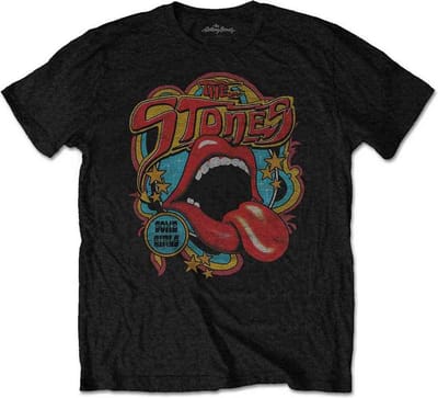 The Rolling Stones - Retro 70s Vibe Heren T-shirt - 3XL - Zwart