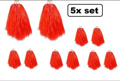 5x Set cheerball ringgreep rood