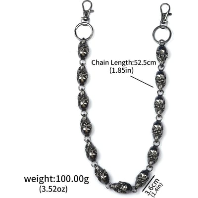 Heren Rock Mode Metaal Investering Broekketting Lichaamsketting Accessoire Trendy Hip Hop Ketting Sieraden black