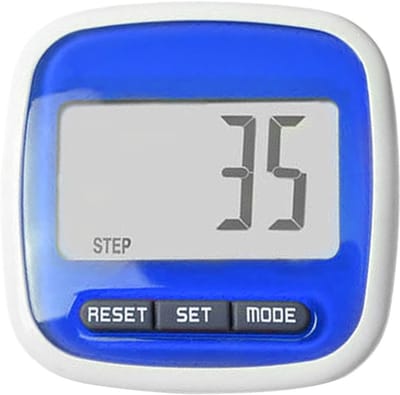 Stappenteller Clip - Activiteitentracker - Gezondheid Bijhouden - Zonder Telefoon - 5x5x2cm - Blauw