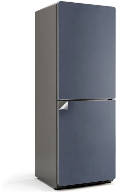 Wallfluent Koelkaststickers - Donkerblauw Koelkast Folie - 70 cm x 190 cm - Donkerblauw Koelkaststickers - Grote Koelkast Sticker - Koelkast Design - Decoratieve Koelkaststicker - Koelkast Opknappen Sticker