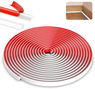 Dailygoods- Sierlijst Zelfklevend - Flexibel - 5 m - TPE - Voor Hoekwanden - Waterdicht - Vochtbestendig - Hoeklijst