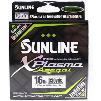 Sunline PE Line Asegai Xplasma 330yds PE 1.5 16lb Lichtgroen (6759)