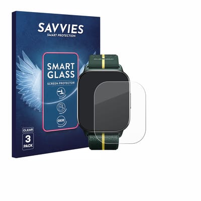 3 Stuks Savvies Screenprotector - geschikt voor Motorola Moto watch fit - beschermfolie glas transparant