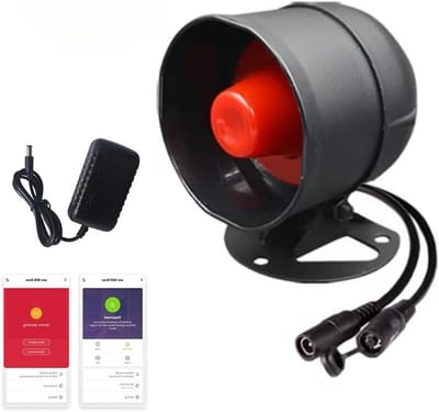 Slimme Sirene - Alarm Systeem - Huis Beveiligen - Waterdicht Ontwerp - 9 x 9 x 10 cm - Wit