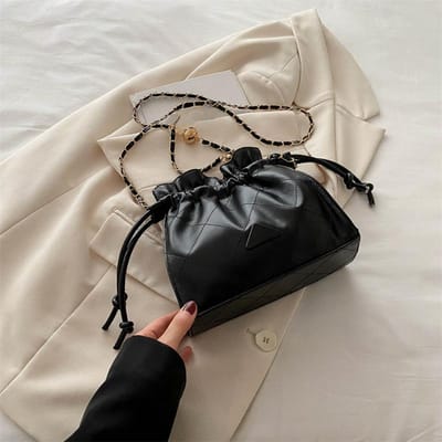 Diamant Kettingtasje Koreaanse Hoge Waarde Kleine Emmer Tas Lente en Zomer Nieuwe Niche Eén-schouder Crossbody Tas voor Vrouwen gray