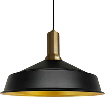 Bamyum Asletl hanglamp Esstich Ø41 cm, hanglamp vintage, hanglamp industrieel van metaal E27, woonkamerlamp hangend vintage, hanglamp eettafel en woonkamer, keukenlamp zwart