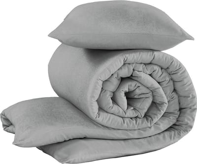 De Witte Lietaer Dekbedovertrek Tarbot - Eenpersoons - 140 x 200/220 cm - Grijs