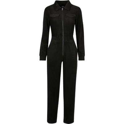 Urban Classics - Velvet Rib Boiler Suit Ketelpak - XL - Zwart