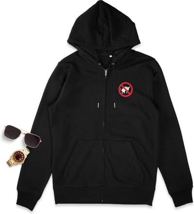 Stanley/Stella - Bullshit Dames en Heren Hoodie met rits - zwart - Maat S
