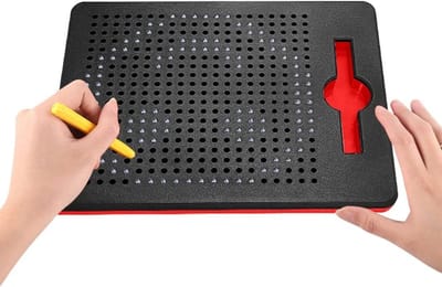 Magnetisch Tekenbord voor Kinderen met Pen en Stalen Bal - Herbruikbaar Educatief Speelgoed voor Creatieve Ontwikkeling en Tekenplezier