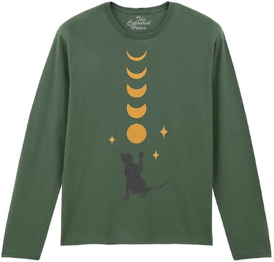 Kat en Maan Cat And moon Up! The Coloured House Longsleeve T-shirt XXL