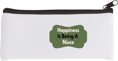 Akyol - happiness is being a niece Etui - Nicht - de liefste nicht - verjaardag - cadeautje voor nicht - nicht artikelen - kado - geschenk - 20 bij 9 cm
