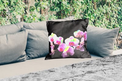 Buitenkussen Weerbestendig - Orchidee - Bloemen - Roze - Flora - 50x50 cm