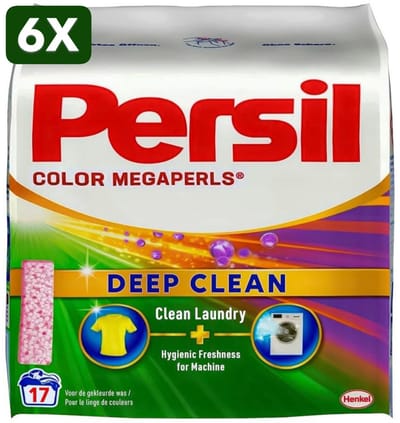 6 x Persil Color Megaperls - Deep Clean - Waspoeder - Gekleurde Was - 17 Wasbeurten
