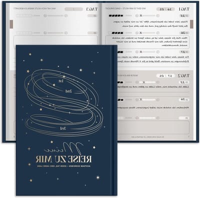 Lined Journal Intime met Donkerblauw Patroon voor Notities, Dagboek en Creatieve Schrijfsessies