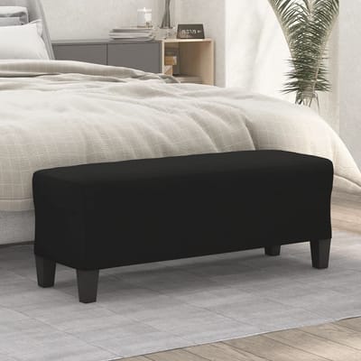 vidaXL - Bankje - 100x35x41 - cm - microvezelstof - zwart