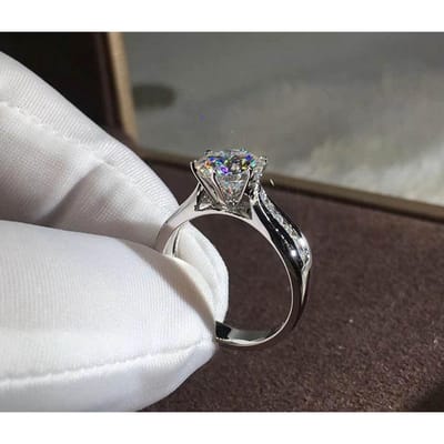 Sale Klassiek 6 Klauwen Ontwerp Witte Kubieke Zirconia Vrouwelijk Voor Vrouwen Bruiloft Verlovingsringen Sieraden 10 gray
