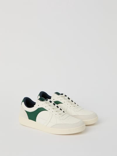 Björn Borg Court WB Witte Heren Sneaker - Lage Sneaker - Off White Groen - Maat 40
