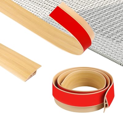 Flexibele PVC vloer overgangsstrips van 100 cm, antislip drempelrand voor vloeren, tapijt en tegels (breedte: 5 cm)