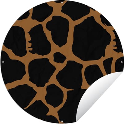Tuincirkel Luipaardprint - Dieren - Design - 60x60 cm - Ronde Tuinposter - Buiten