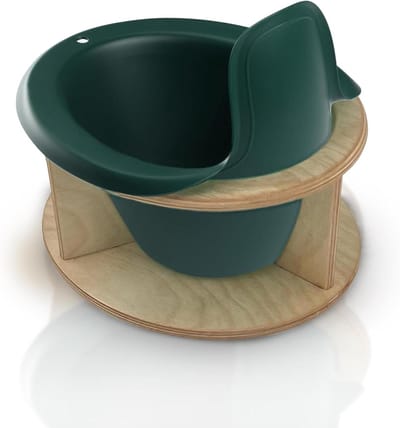 Baby Potje Set - Zindelijkheidstraining Hulpmiddel - Zindelijk Maken - Stabiel Frame - Vanaf 4 Maanden - Bosgroen