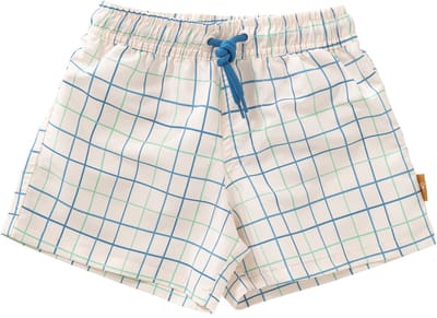 Fresk UV Zwembroek voor Jongens 86 - Sneldrogende Zwemkleding - UV-bescherming UPF 50 - Zwemshort Kinderen - Creme - Classic Check