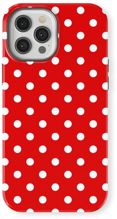 Polka Dots Hoesje geschikt voor iPhone 12 Pro | Geschikt Voor Mag | Stippen Design Backcover geschikt voor iPhone 12 Pro Classic Red