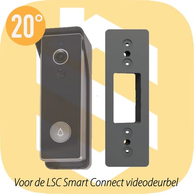 SmarThuis - Hoekbeugel geschikt voor LSC Smart Connect videodeurbel van de Action - hoekbeugel van 20 graden - inclusief montage materiaal - sterk en milieubewust