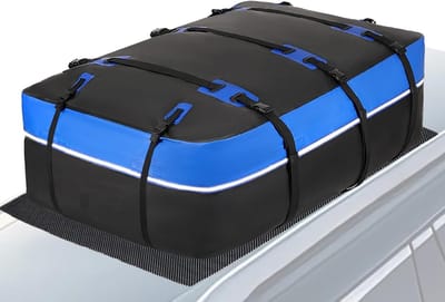 Famanu - Dakkoffer 40 kubieke meter / 1132 liter, draagbaar, 10 versterkte riemen – Zwart
