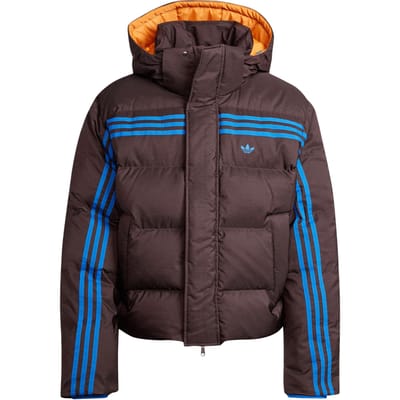 Adidas Originals 70S FW24 Premium Pufferjack Gestreepte Design Warm Sportmode Veelzijdig Capuchon Rits Lange Mouw Donsjack Herenjack JL9556 3XL
