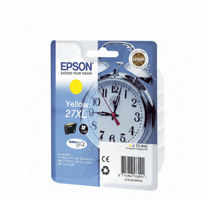 Epson inktcartridge, enkelverpakking, geel, 27XL DURABrite Ultra