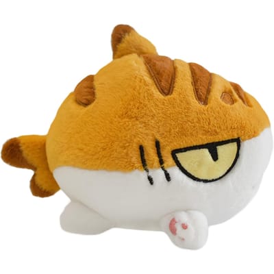 20cm Sharkitty Origineel Knuffeldier Speelgoed Kat Haai Pluche Speelgoed Creatieve Stressverlichters Cadeaus Voor Vrouwen 15cm oranje