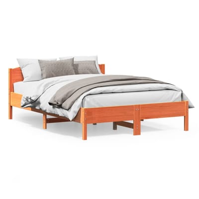 vidaXL - Bedframe - zonder - matras - massief - grenenhout - wasbruin - 120x200 - cm
