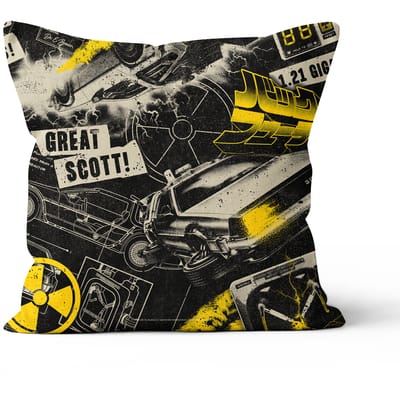 Back To The Future 1.21 Gigawatts Square Cushion - 40x40cm - Soft Touch