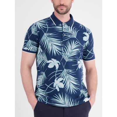 Lerros - Polo Korte mouw - Heren - L - 485 CLASSIC NAVY - Katoen - 2563265