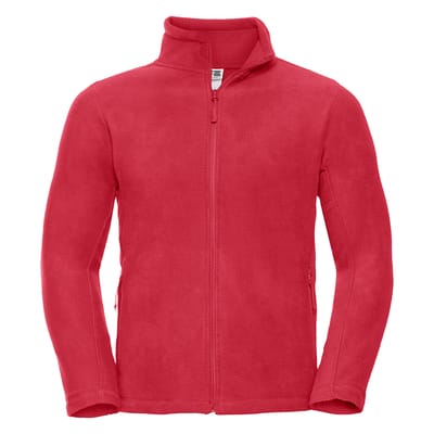 Russell Heren Full Zip Outdoor Fleece Jacket (Klassiek rood)