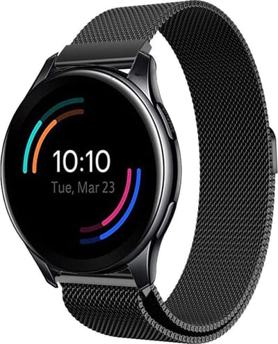 Bandje geschikt voor OnePlus Watch - Zwart Milanese Band
