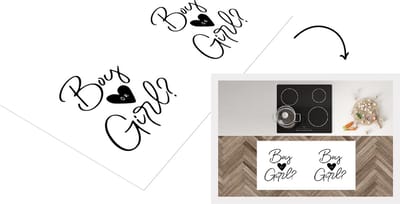 Keukenloper - Loper keuken - Zwanger - Quote - Boy or Girl - Jongetje - Meisje - Spreuken - 120x60 cm - Keukenloper vinyl