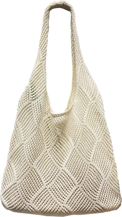 Gehaakte Strandtas, Woven Tote Bag, Boho Tas voor Vrouwen - Perfect voor Strand en Dagelijks Gebruik