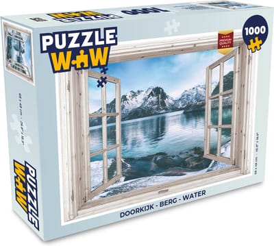 Puzzel Doorkijk - Berg - Water - Legpuzzel - Puzzel 1000 stukjes volwassenen