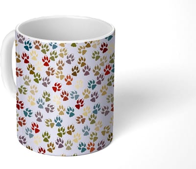 Mok - Koffiemok - Patronen - Hond - Poten - Jongens - Meisjes - Kinderen - Kindje - Mokken - 350 ML - Beker - Koffiemokken - Theemok