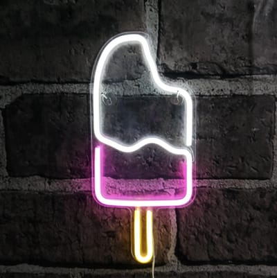 ZoeZo Wandlamp Ijs - Ice Cream - Neon verlichting - Sfeerverlichting - LED lamp - Ijsje - Neon Sign - Neonlicht