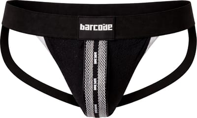 Barcode Berlin Mesh Jock Tel Black-White - MAAT S - Heren Ondergoed - Jockstrap voor Man - Mannen Jock
