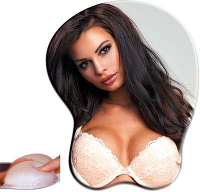 Muismat met siliconen borsten muismat met handsteun. Antislip Sexy Muismat 3D Mouse Polssteun voor Kantoor Bureau Borstkussen