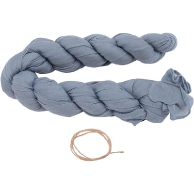 Chemin de table en étamine 10 pieds Rustique Élégant Doux Romantique Gaze Chemin de table pour Mariage Anniversaire gray